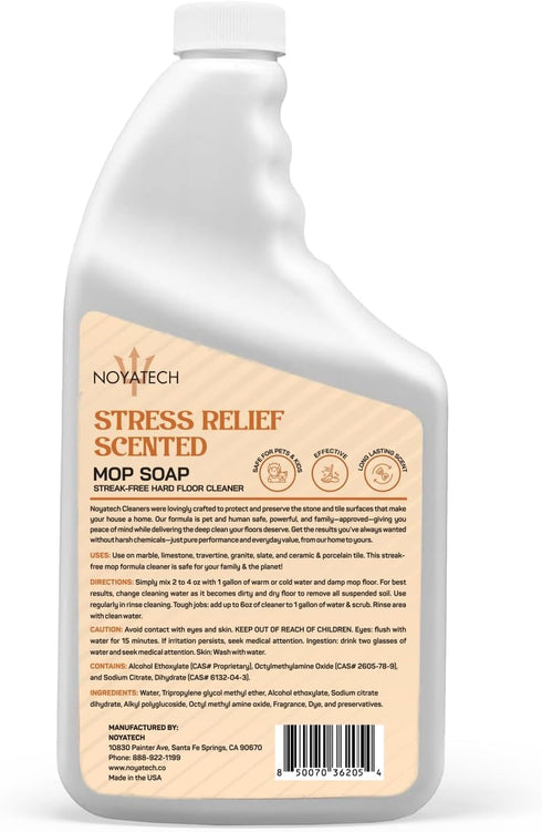 NOYATECH Scented Mop Soap Stress Relief Aromatherapy Floor Cleaner Concentrate | Non-Toxic, Pet Safe, No Residue | Safe