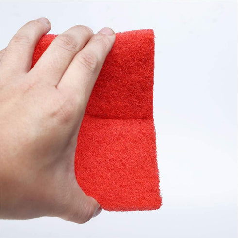 uxcell 3pcs Non-Scratch Scouring Pad, Red - 6"x4" Scrub Pads for Kitchen and Dishwashing