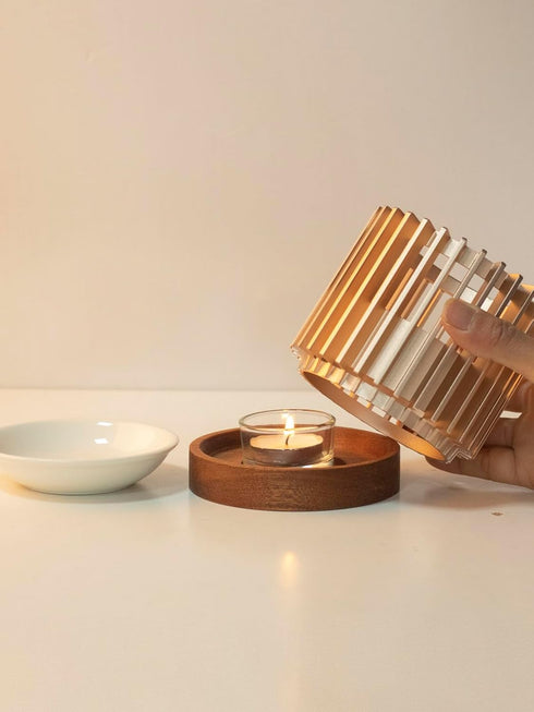VanSuskein Tea Light Candle Holder, Essential Oil Burner, Wax Melt Burner, Tea Light Candle Holder Aroma Diffuser