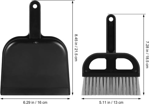 JHKNNK Set Set Mini Dustpan and Brush Compact Mini Broom Dustpan Plastic Nesting Design for Cleaning Desks, Keyboards