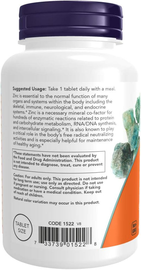 Now Foods Zinc, 50 mg, 250 Count, (2 Pack)