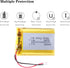 Liter 3.7V 2400mAh 104050 Lipo Battery, Rechargeable Lithium Polymer with JST 2.0mm Connector