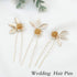 Unicra Wedding Hair Pins Flower Hair Set, Decorative Bridal Accessories for Women Pack of 3