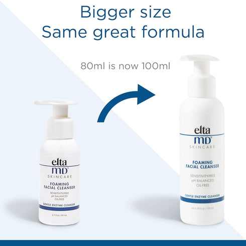 EltaMD Foaming Facial Cleanser, Gentle Oil-Free Face Wash and Makeup Remover, Safe for All Skin Types