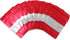 50 Pieces Smell Proof Red Resealable Matte Metallic Ziplock Bags, 6.3 * 9.4 In Stand Up Food Storage Bags with Window