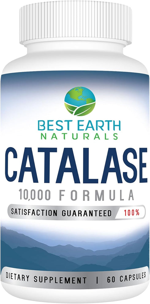 Best Earth Naturals Catalase Supplement 10,000 with Saw Palmetto, Biotin, Fo-Ti, PABA - Hair Supplements for Strong
