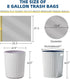 8 Gallon Drawstring Trash Bags, 45 Count, Garbage Bags for Bathroom, Bedroom, Office Wastebasket Liners