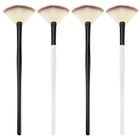 4 Pcs Facial Brushes Fan Mask Brushes, Soft Facial Applicator Tools for Peel Glycolic Mask Makeup