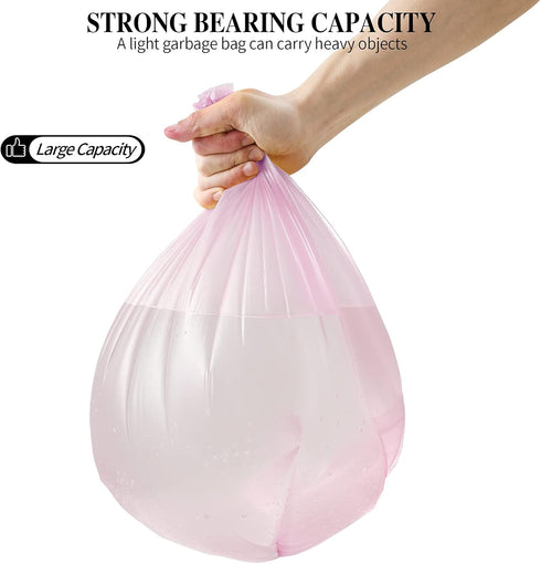 3 Rolls Small Trash Bags - 60 Counts Durable 4 Gallon Small Garbage Bags for Home Office Kitchen Bathroom Bedroom Trash