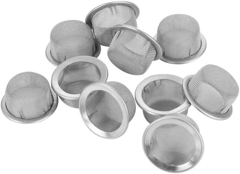 24pcs Premium Stainless Steel Pipe Screens - 0.5 Inch Diameter with Storage Box