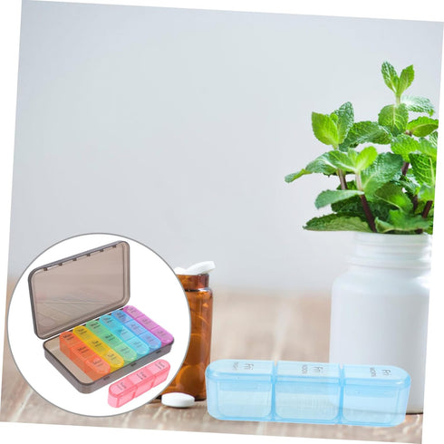 Weekly Large Capacity Pill Organizer Portable Medication Dispenser for Daily Use Moisture Travel Case for Easy Storage