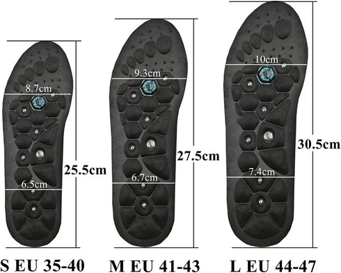 ZUIAI Slimming 41-43) Premium Orthopedic Magnetic Therapy Insoles Weight Loss Arch Support Shoes Pads for Men Women