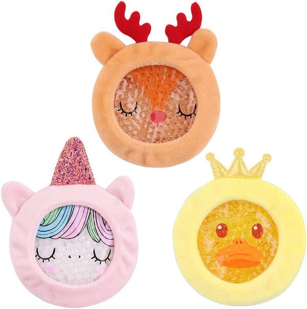 Hilph Kids Ice Packs for Boo Boos, Reusable Cold Packs with Sleeves for Toddler Animal Hot Cold Therapy (3 Packs)