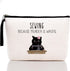Sewing Gift for Women, Quilter Gifts, Unique Humor Novelty Sarcasm Makeup Bag - Because M is Wrong