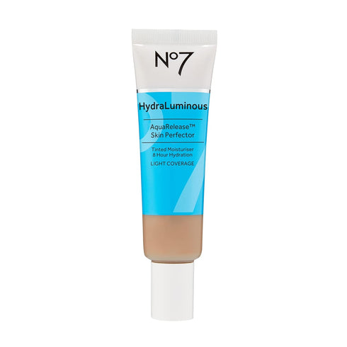 No7 HydraLuminous AquaRelease Skin Perfector, Medium Hydrating Tinted Moisturizer & Foundation for Face, 30 ml