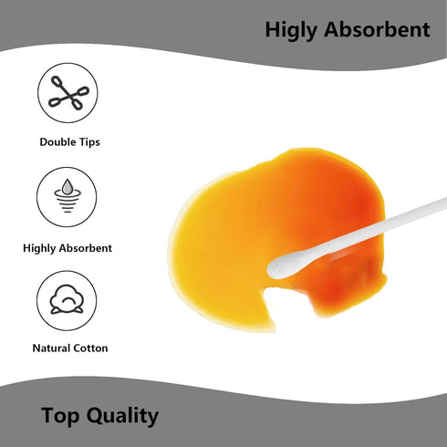 900pcs Precision Cotton Swabs, Cosmetic Makeup Applicators, Multi-Purpose Dual Tips with Pointed and Flattened Tip