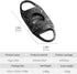 CIGARLOONG Black Engraved Stainless Steel Cigar Cutter with Double Blades