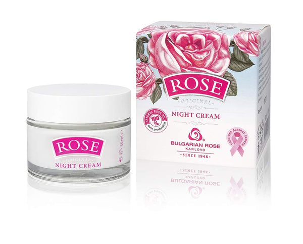 Rose Bulgarian Night Face Cream Oil, Moisturizing and Rejuvenating Skin Care