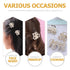 Mobestech 6pcs Hair Clips, Pearl Claw Clips with Rhinestones, Hair Barrettes for Women & Girls Hair Styling