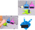 Mini Dustpan and Broom Set (Blue) Portable Plastic Brush for Desk, Home, Kitchen, and Small Animal Cleaning