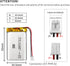 EEMB 3.7V Lithium Polymer Battery 2000mAh 103454 Lipo Rechargeable Pack with Wire JST Connector for Wireless Devices