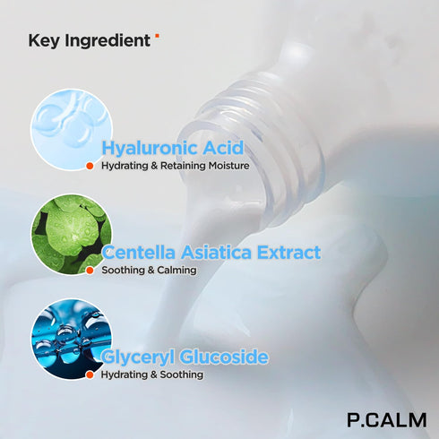 P.CALM Hyaluron Doubleshot Toner - 200ml - Vegan Deep Hydrating Toner with Hyaluronic Acid for Sensitive Skin