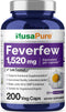 NusaPure 1520mg Feverfew Vegetarian Caps, 200 Count (Extract 4:1, Non-GMO, Gluten Free)