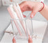 Cerpourt 3 Pack Clear Acrylic Makeup Brush Holder, Modern Design Desk Accessories, Pencil Pen Holder Cup for Office