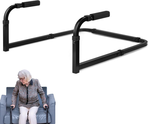 Impresa Arm Chair Stand Assist Rail - Black, Modern, Solid, S-Shape -