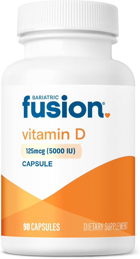 Bariatric Fusion Vitamin D3 5000 IU | Easy to Swallow Capsule | One Per Day | Support Bone Strength & Calcium