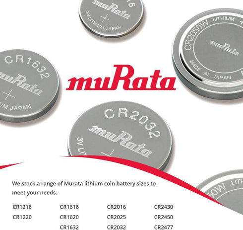 Murata CR2016 DL2016 ECR2016 3V (20 Battery Lithium Coin Cell Batteries)