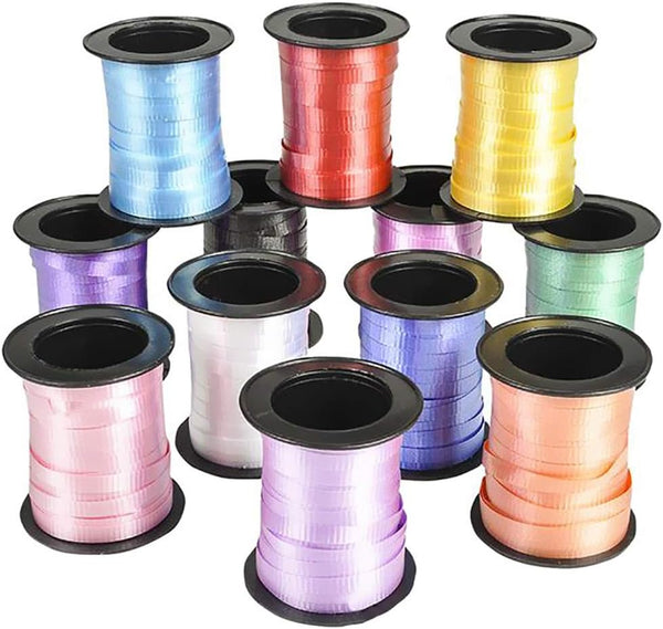 The Dreidel Company Curling Ribbon, 500 Yards (12-Pack Variety - 60' Ft Each)