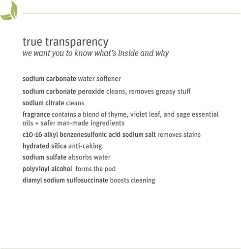 Grab Green Garbage Disposal Freshener and Cleaner Pods - 48 Count, Thyme with Fig Leaf - Removes Odors & Prevents
