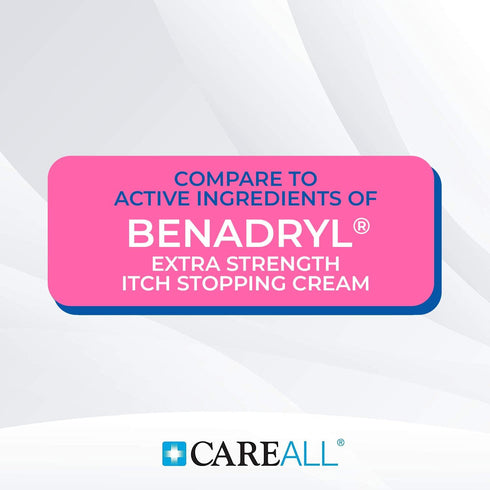 CareAll Anti-Itch Cream 1.25oz Histamine Blocking, Diphenhydramine HCI 2% a Topical Analgesic & Zinc Acetate 0.1% a Skin Protectant Provide Temporary Pain and Itch Relief from Common Outdoor Itches