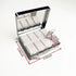 Marbel Stone 7 Days Pill Organizer, Chromed Shiny Silver Rectangle Pill Box with Mirror, 8 Separate Compartments