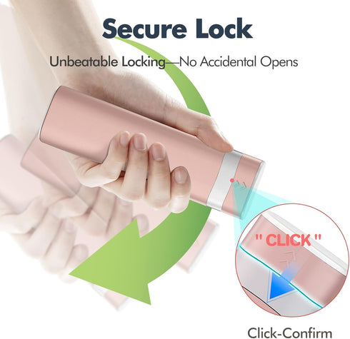 with Leak-Proof Slide Lock | Portable Pill Case for Vitamins & Medications | Large Capacity Weekly Pill Box