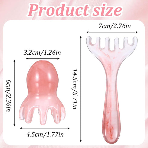 QFGasre 3 Set Head Massager Scalp Comb, Pcs Resin Scalp Massager for Headaches Relaxation Head-Scalp Massage Tool Gua