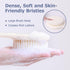 VANZAVANZU Shower Brush, Bath Body Brush with Soft Bristles, 15.4" Long Handle for Shower, Cream White