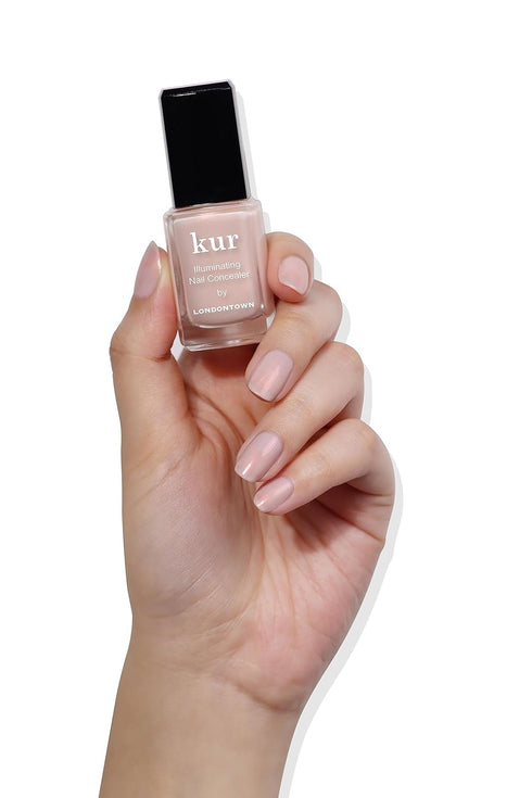LONDONTOWN kur Illuminating Nail Concealer, Vegan Sheer Nail Polish for Brightening Care
