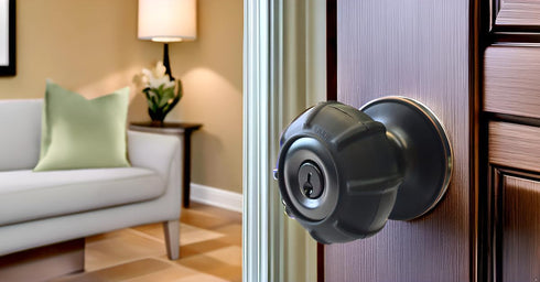 Enjoy Cover - Silicone Door Knob Grips Nonslip Maximum Grip for Arthritis & Senior Living Aids, 4 Pack (Black)
