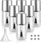 6PCS Empty Nail Polish Bottles with Brush, Refillable DIY Glass Bottles with Funnel & Mixing Balls (15ML)