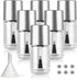 6PCS Empty Nail Polish Bottles with Brush, Refillable DIY Glass Bottles with Funnel & Mixing Balls (15ML)
