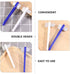 Healvian 8pcs Denture Cleaning Brush Set - T-Shaped Denture Special Toothbrush Tool Bagged with Hard Heads for Denture