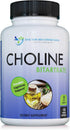 DOCTOR RECOMMENDED SUPPLEMENTS Premium Choline - 500 mg - 120 Veggie Capsules for Cognitive Health, Memory & More - 3