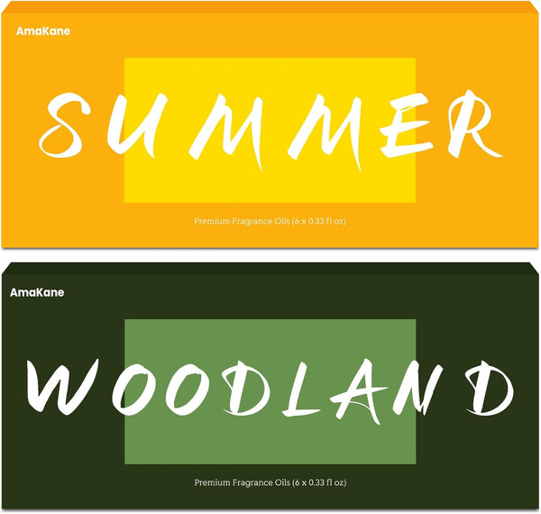 Summer & Woodland Fragrance Oils Set, AmaKane Fragrance Oil for Candle Making,