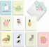 The Best Card Company - 20 Note Cards Blank Assortment, 4 x 5.12 Inch, 10 Designs, 2 Each - Punimals AM3366OCB-B2x10-NB