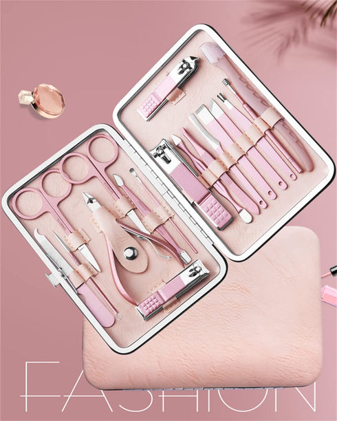 Manicure Sets for Women Gift - Professional 18 in 1 Luxury Manicure Pedicure Kit Travel Set