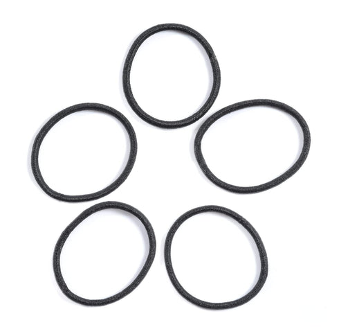Youxuan Small Hair Elastics, Soft Comfy Rubber Bands, 100 PCS Hair Ties, Black for Girls