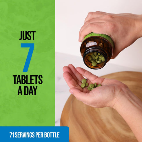 On Target Living Wheatgrass Tablets - 500 Tablets | USDA Organic Dietary Supplement