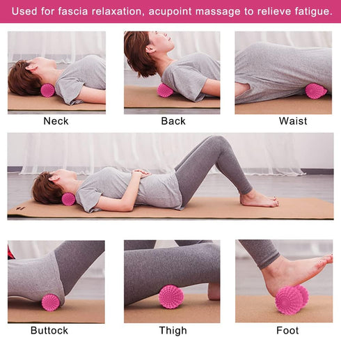 SELEWARE Peanut Massage Ball, Peanut Double Lacrosse Massage Roller Ball for Back Neck Shoulder Spine Legs Hips, Deep